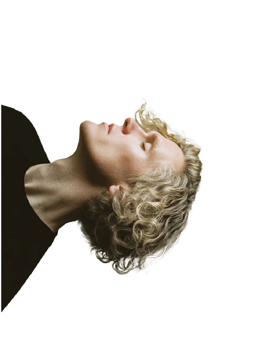 Portrait looking up